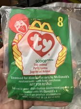 VTG 1993 TY Teenie Beanie Babies 8 Scoop Pelican McDonalds Toy New Sealed Rare