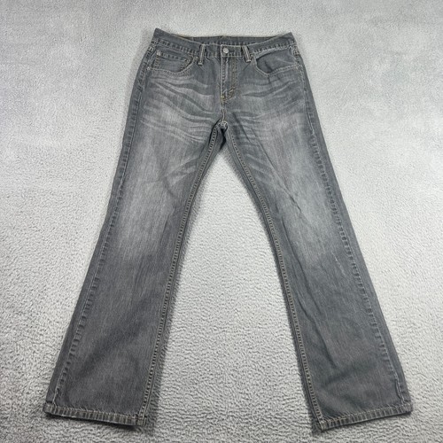Levi's 527 Jeans Mens 34x32 Low Rise Bootcut Black Denim Pants Retro Western Y2K