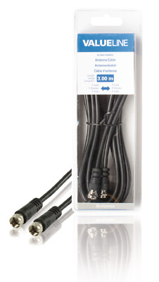 Valueline Antennenkabel F-Stecker - F-Stecker 3,00 m sc Anschluss Leitung Kabel