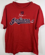 Cleveland Indians Yan Gomes 10 Jersey Tshirt Sz M Majestic Chief Wahoo