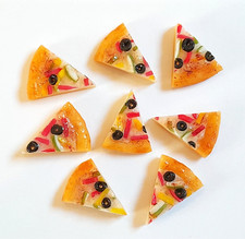 100 Dollhouse Miniature Vegetable Pizza Slices Doll Mini Food Set Wholesale Lot