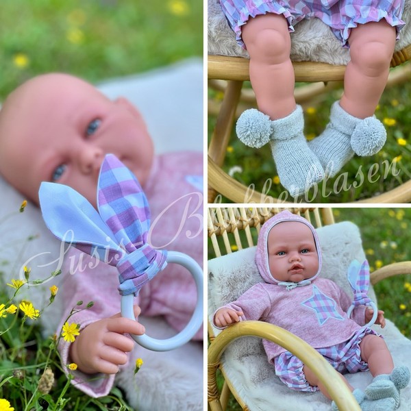 Antonio Juan Puppe Babypuppe, 50 Cm Mit StoffköRper, Schnuller, Stimme-image