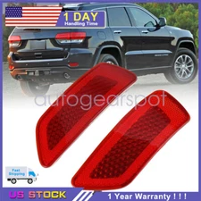 Pair Rear Bumper Reflector Light For Jeep Grand Cherokee Compass Dodge Journey