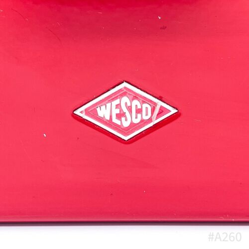 Vintage WESCO Brotkasten Brotbehälter Brotkiste Brotbox Retro | Rot 40x23x15cm - Picture 4 of 12