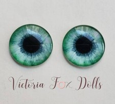 Blythe Doll Eyechips Realistic Eye Chips Green 14mm Custom Furby Ooak Blythe Bjd