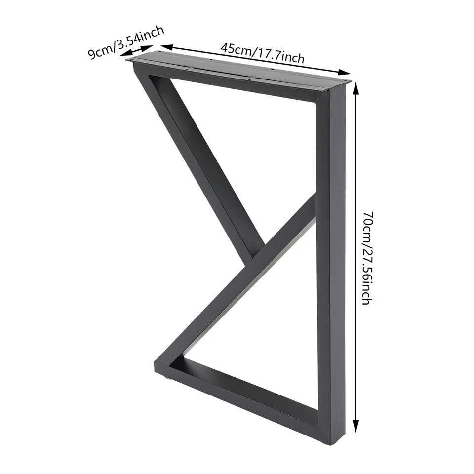 Banco de café de jantar de metal perna de mesa, em forma de K, com 4 almofadas de plástico ajustáveis - Imagem 3 de 4