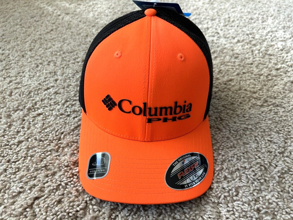 Columbia PHG trucker cap flexfit L/XL orange - Image 2 of 4