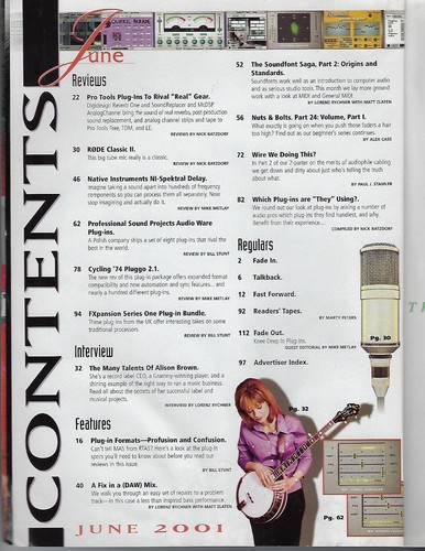 REVISTA DE GRABACIÓN JUNIO 2001. PLUGINS, ALISON MARRÓN, ARREGLAR PISTAS, REVISIONES, ¡MÁS! - Imagen 3 de 3