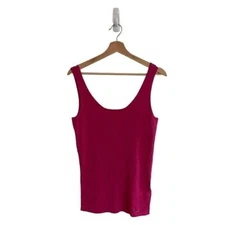 Ted Baker Top Shirt Womens Sz US 12 Ribbed Knit Sleeveless Pink Tank Work Office