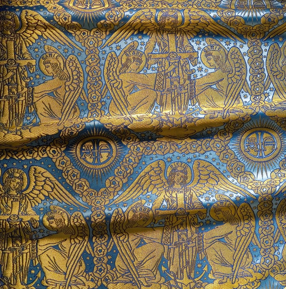 Brocado Litúrgico Ortodoxo Griego Iglesia Santa Sofía Fe Esperanza Amor Patrón Foto 3 de 4