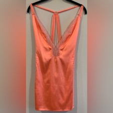 Excellent Condition, Victoria's Secret DeepV, Satin/Lace Strappy Slip Dress, SzM