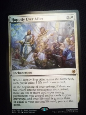 happily ever after mtg card Happily Ever After Throne of Eldraine Magic The Gathering MTG CCG Rare Card