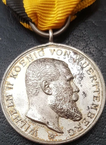 ✚10673✚ German WW1 Wurttemberg Silver Military Merit Medal Verdienstmedaille