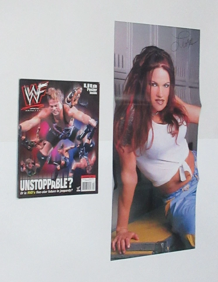 WWF Magazine 12/2001 Lita Poster WWE Divas Ivory Trish Stratus + Picture - Image 2 of 4