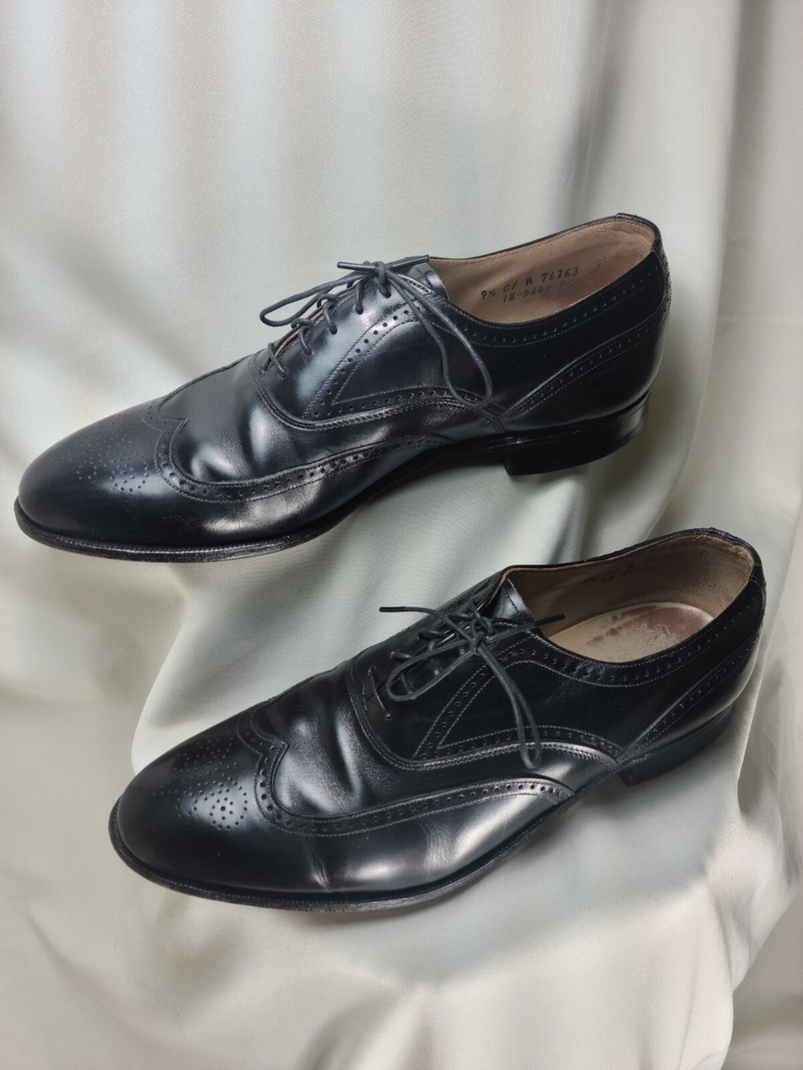 Johnston & Murphy Crown Aristocraft Size 9.5 C Black Leather  display picture 1
