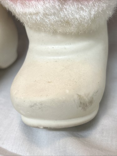 Vintage Rushton Co Santa Claus Plush Coca Cola Rubber Face White Boots …READ - Picture 3 of 12