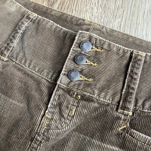 🍒👢 Minifalda Pana Marrón Abercrombie and Fitch Años 2000 Vintage Talla 2 Pequeña - Imagen 4 de 8
