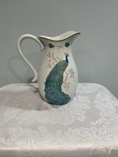 222 Fifth PEACOCK GARDEN 96 Oz Porcelain Pitc...