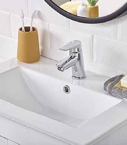 Bristan BAS - Miscelatore per lavabo con scarico a cricchetto, cromato - Foto 2 di 4
