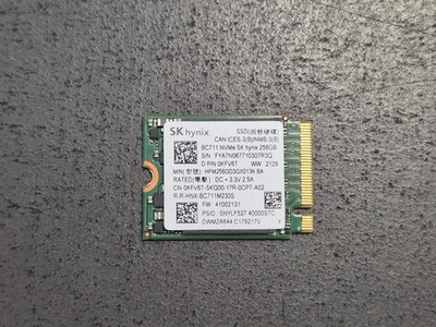 SSD 256GB M.2 SK hynix 2230 PCIe NVMe Gen3 x4 BC711 Dell Lenovo Asus HP Acer MSI