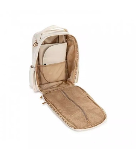 Jujube Linen Chromatic“Be Right Back” Sweet Scarlet Diaper Travel Backpack Beige - Picture 12 of 12