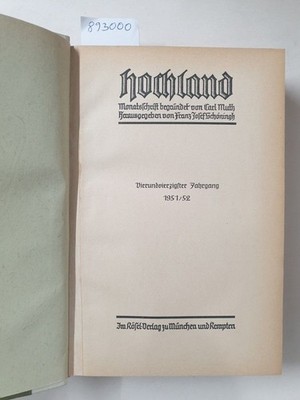 Hochland : Monatsschrift : 44. Jahrgang : 1951/52 : Muth, Carl und Franz Josef S