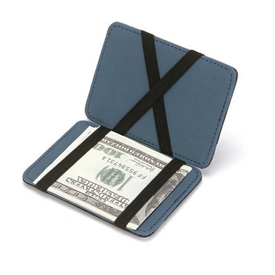 Ultra Thin PU Leather Women Men Magic Wallets Mini Small Coin Purses Short Busin