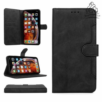 Leder Wallet Premium Flip Case für iPhone 15,14,13,12,11 Pro Max Ständer NEU