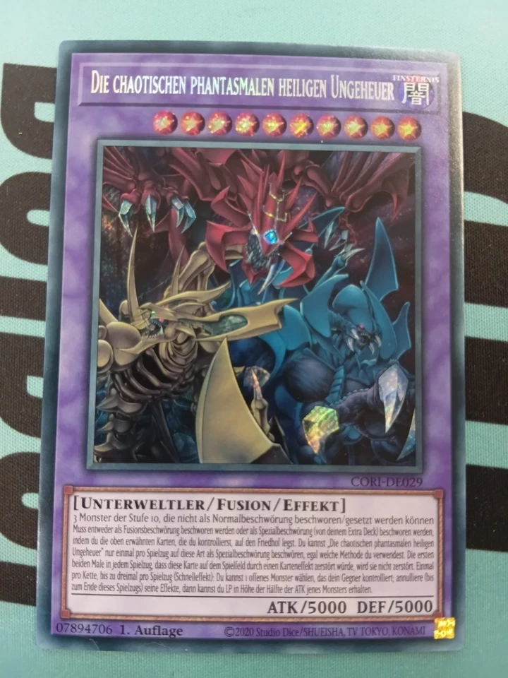 Die Chaotischen Phantasmalen Heiligen Ungeheuer CORI-DE029 Secret DE NM Yugioh - Bild 1 von 1