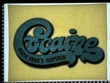 Cocaine Rich Man s Aspirin 1978 Drugs Vintage Heat Transfer Iron On Original
