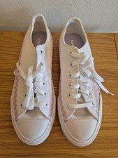 Image of White canvas Converse size 4