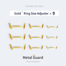 9 Pack Gold  Silver Metal Ring Guard Invisible Size Adjuster Set for Loose Ring