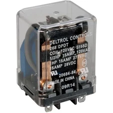 1PC DELTROL CONTROLS 20684-84 Relay;General Purpose;268;DPDT;15A;120VAC;.187 QC