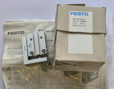 Festo SLS-10-10-P-A 170492 Mini-Sled - NEW/ORIGINAL PACKAGING - Worldwide Shipping