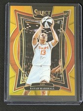 2025 Panini Select WNBA #26 Rayah Marshall Gold Prizms 10/10
