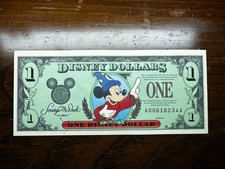 Series 1997 $1 Disney Dollars 8 Consecutive Mickey Fantasia 25th Anniversary WDW