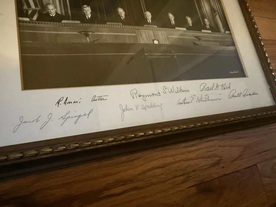 1950s-1960s Massachusetts Supreme Judicial Court Photograph Signed by 7 Justices - Image 3 of 4