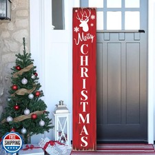 Merry Christmas Welcome Sign for Front Porch Standing, Snowflake