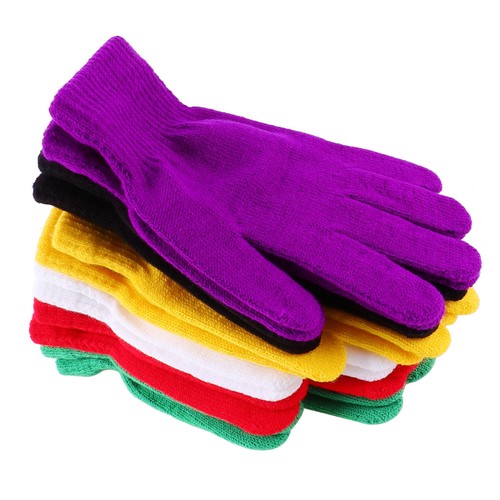 6 Pairs Winter Warm Knitted Gloves Flexible Full Finger Cashmere knitted gloves - Imagen 3 de 12