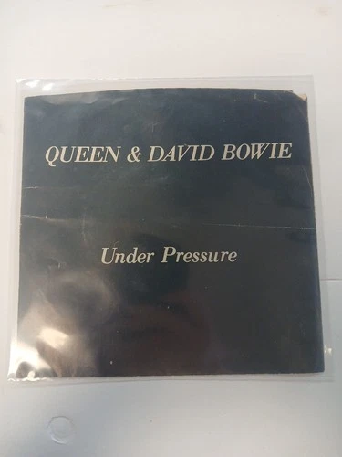 QUEEN  DAVID BOWIE 45RPM STERLING Picture Sleeve UNDER PRESSURE VG+ Vinyl Record