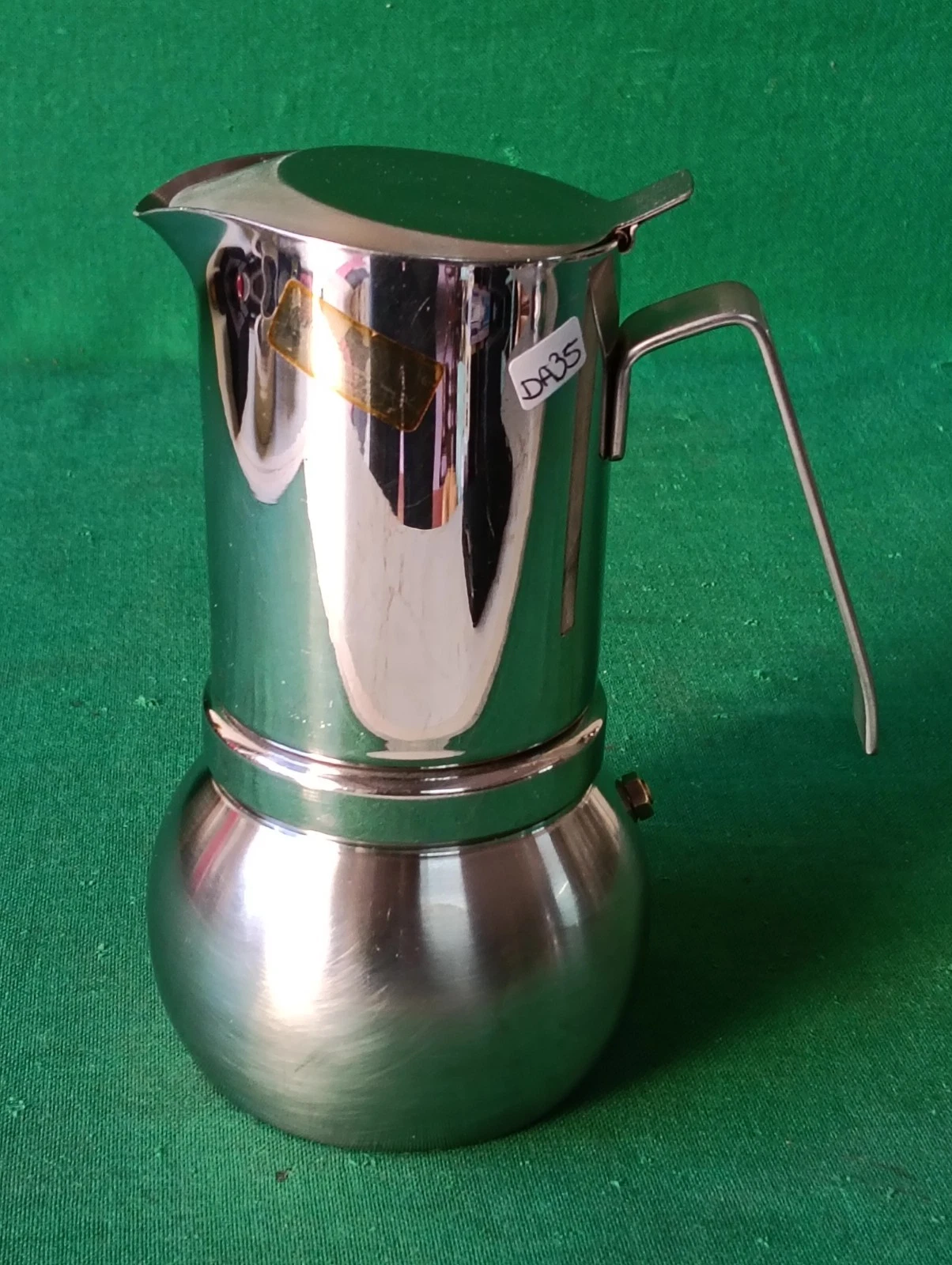 VINTAGE STELLA SAN FRANCISCO 6/3 CUP STAINLESS STEEL 18/10 COFFEE MAKER. DA35