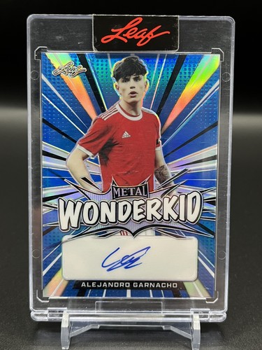 Alejandro Garnacho #WK-AG1 2022 Leaf Metal Wonderkid Autographs card