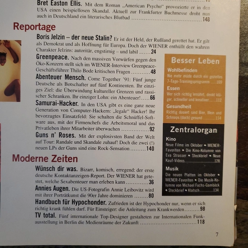 ☆ Wiener Magazin, 10/1991, Sex-Erfahrungen Kontaktanzeig , Lifestyle Zeitschrift - Bild 4 von 4