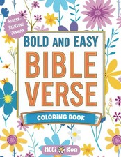 Bold and Easy Bible Verse Coloring Book: For Adults and Seniors, Large Print, In