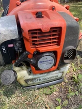 This is a Husqvarna 150BT gas backpack leaf blower