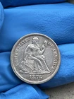 1876 seated liberty dime Au/unc