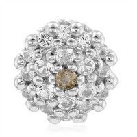 Cavill SilberanhäNger Damen Rauchquarz 925 Sterlingsilber Topas Weiß