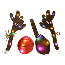 Car Reindeer Antlers,Antlers Car Kit with LED Lights,Reindeer Car Kit4236