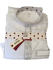 Daffah thobe White Embroidered Men Size 59 XX Authentic            Open Box