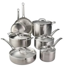 Tramontina 12-Piece Tri-Ply Clad Stainless Steel Cookware Set